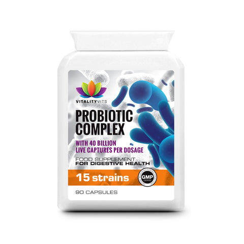 Probiotic Complex – Acidophilus – 40 BILLION CFU 15 Bacteria Strains - Digestion