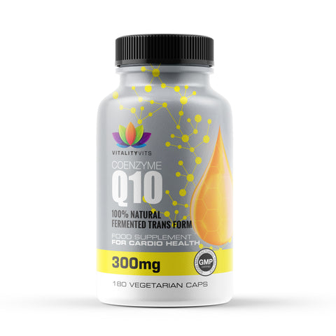 CoQ10 Co-Enzyme 300mg Vegan Capsules - MAX Strength - Heart, Energy, Gum Disease