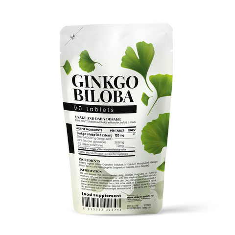 Ginko Biloba Ginkgo Biloba 6000mg Tablets - Memory, Focus, Blood Circulation